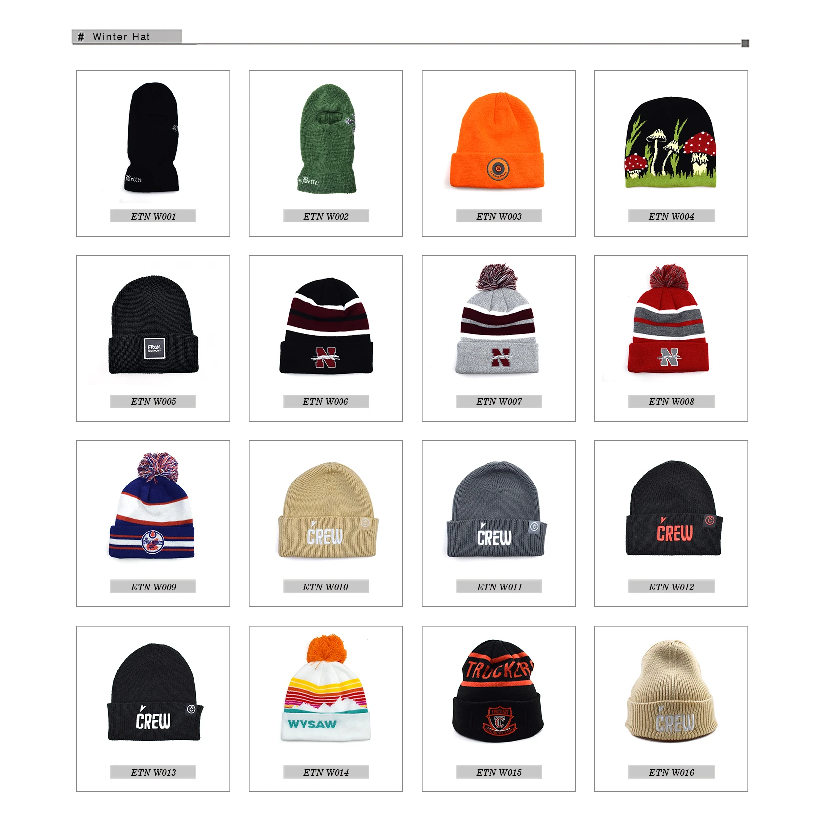 wholesale custom beanie/OEM own embroidery logo 100% acrylic pom pom Knitted Fashion OEM Beanie Hat Custom Winter Hat