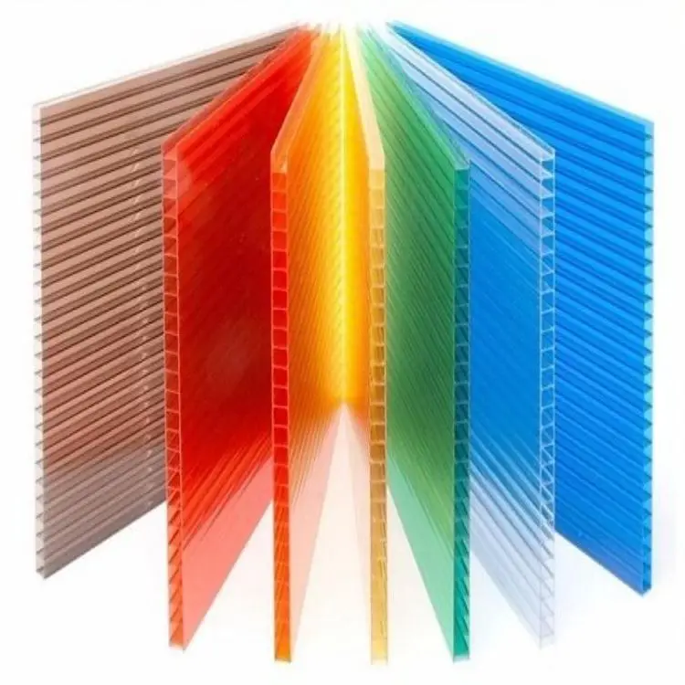 Multi Wall Polycarbonate Hollow Sheet Price PC Roof Panels Greenhouse Plastic Construction Material