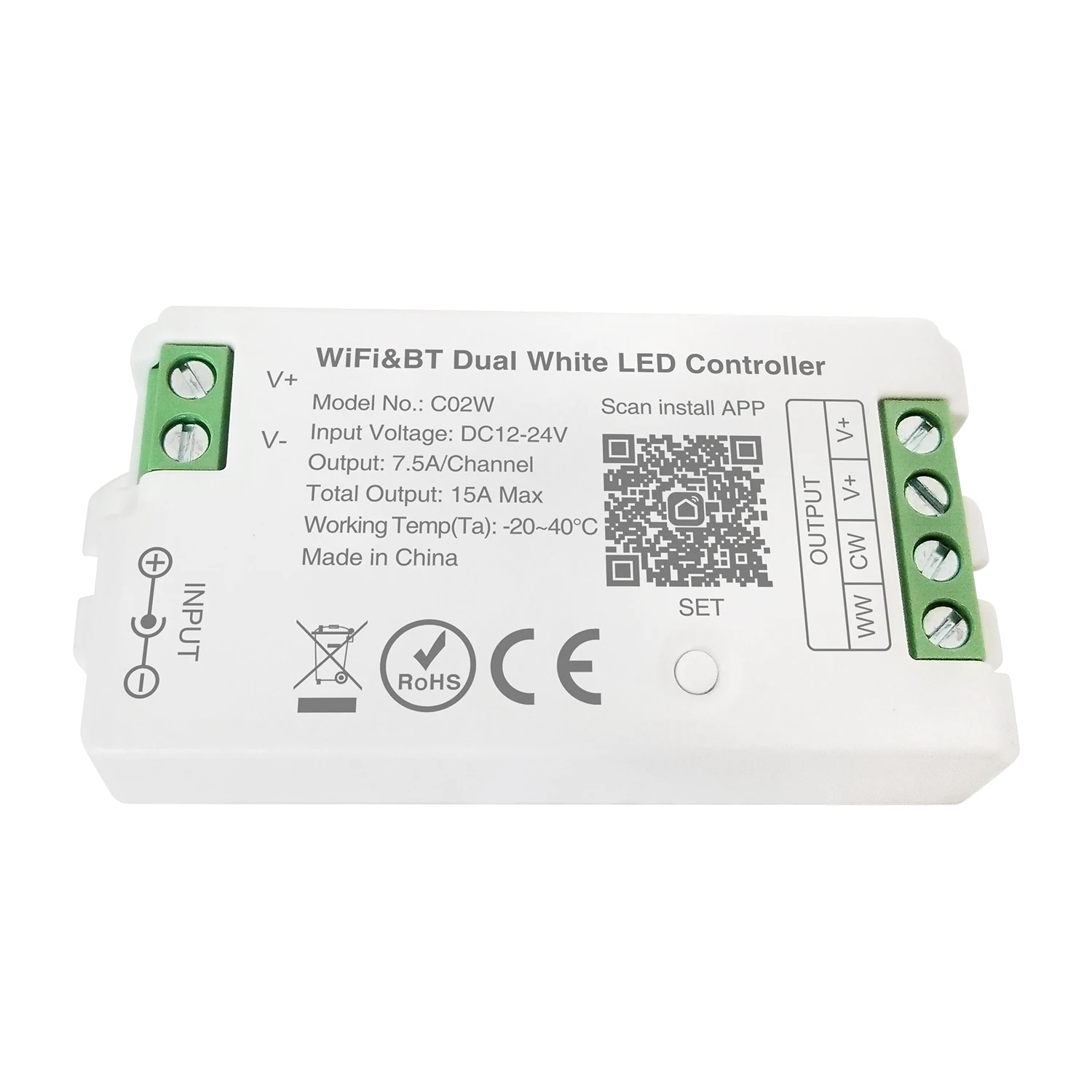 Best selling Tuya smart 12v wifi&bt dual white wifi light dimmer led dimmer controller smart dimmer