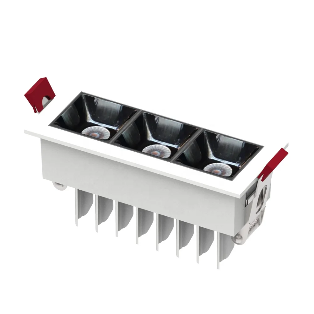 3W 2*3W 3*3W 5*3W 10*3W 15*3W 45W Anti-glare Wall Washer Grille Spot Lamp COB Square Recessed Linear Down Lights