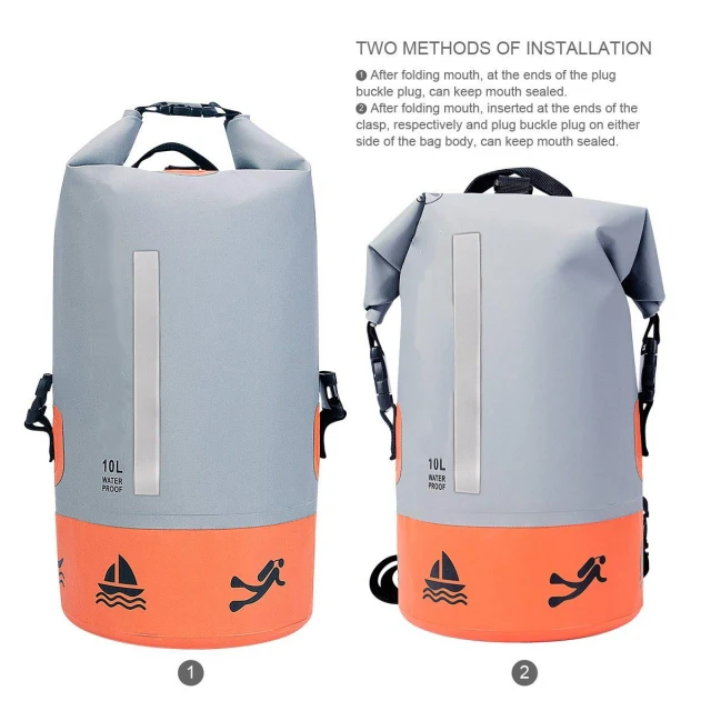 Customized logo 10L 25L 40L Water proof Ocean pack dry bag foldable travel duffle bag for outdoor sporting