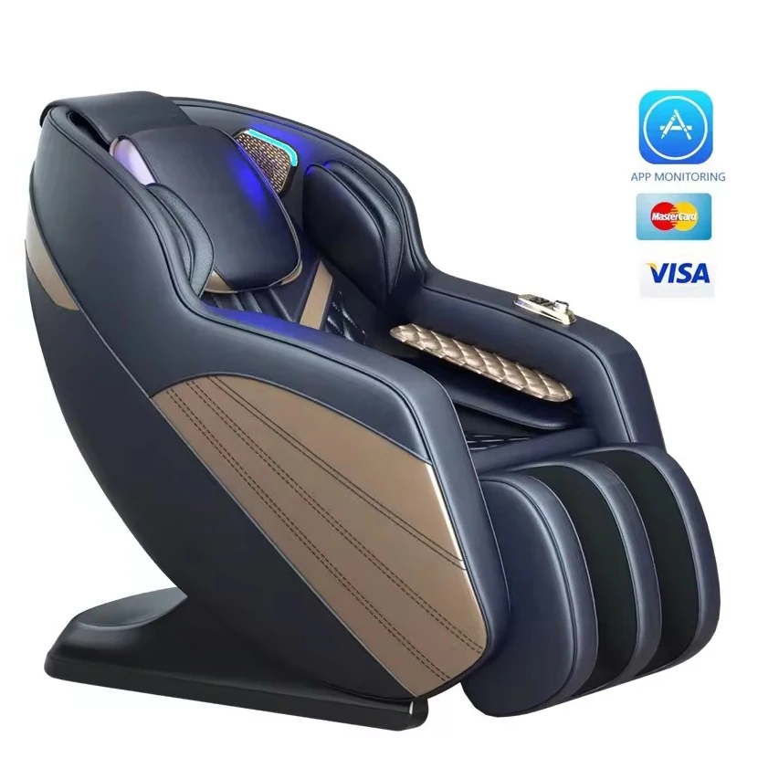 Deluxe Commercial Massage Chair With Coin Operator Zero Gravity with 3D/4D Full Body Airbags for Malls Vending massage chair
