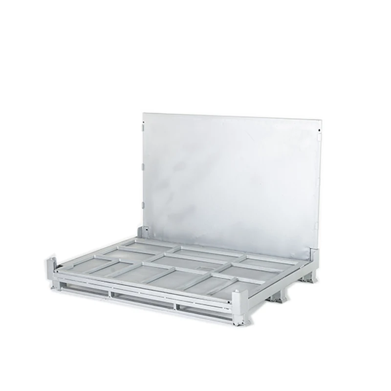 Foldable Stackable Steel Pallet Box Crates for Warehousing Transportation Turnover Box