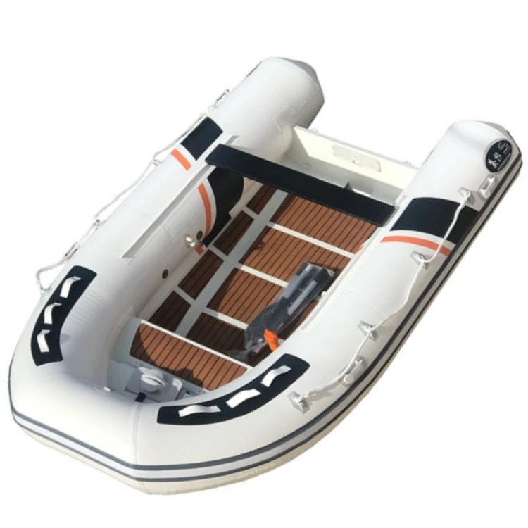 China Factory 12ft High Quality Yacht Tender Valmex PVC Rigid Inflatable Rib Aluminum Center Console Fishing Boat with Motor