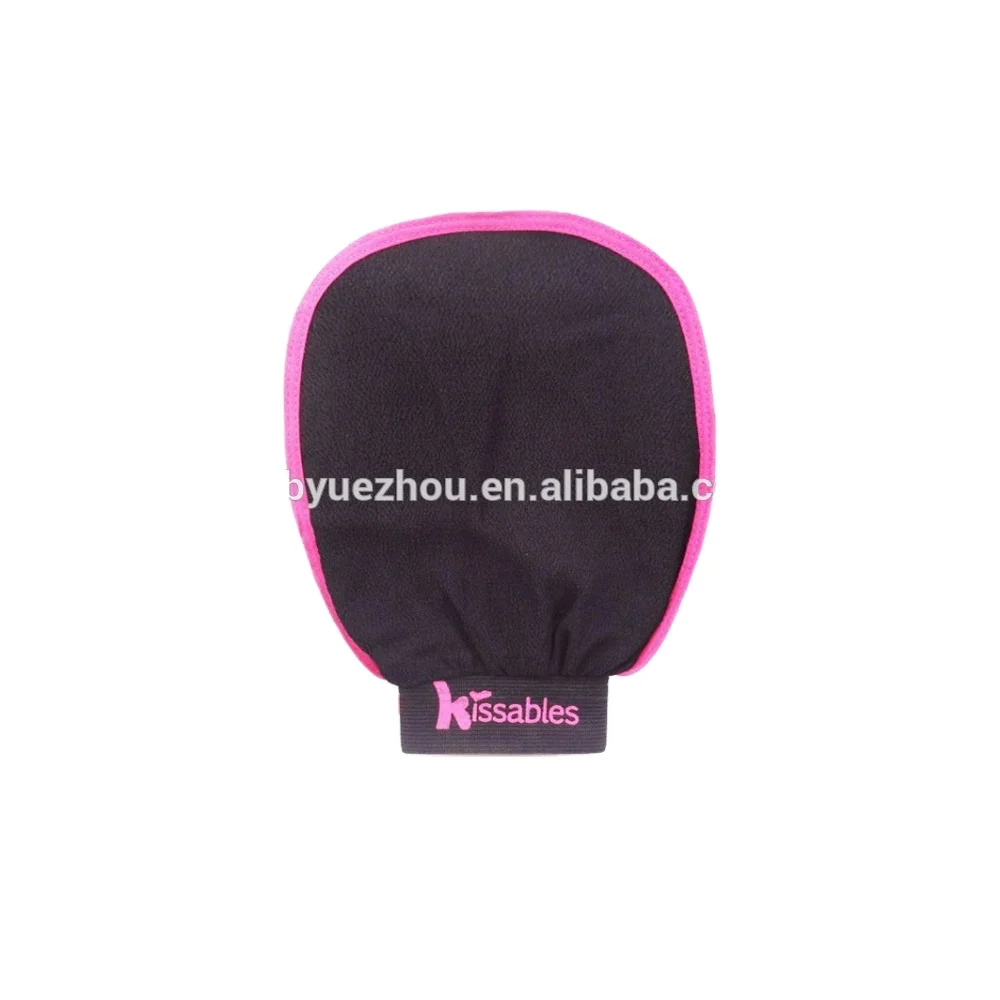 Custom logo printed viscose morocco hammam scrub mitt bath glove