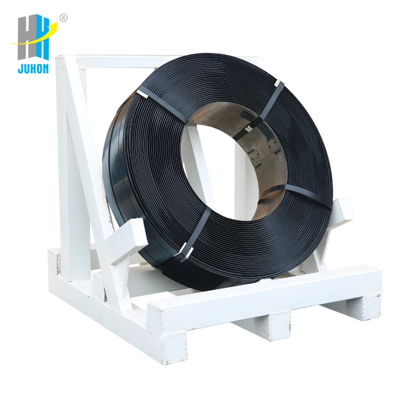 Black Painted and waxed High Quality Steel Binding Strip Q235 Manual Packing Steel Strapping