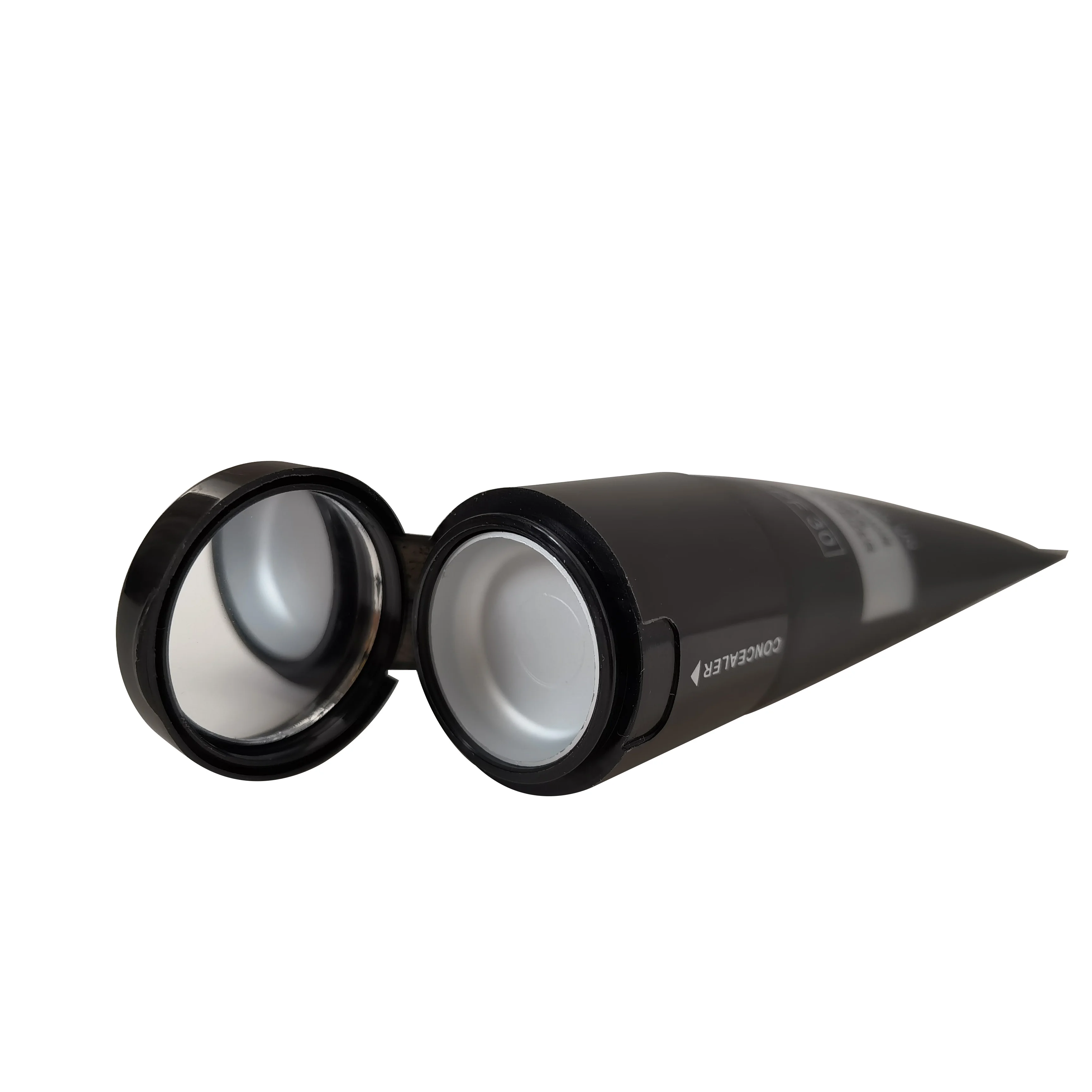 Unique Cosmetic 30ml Foundation Tube with Mirror Customized Black BB Cream Tube Container Cosmetic Usage Soft PE Tube