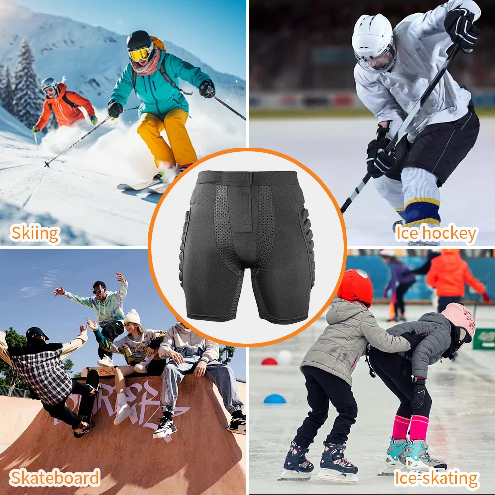 Children Adult Ski Hip Pads MTB Cycling Mountain Biking Snowboarding Crash Proof Padded Shorts Kids Protect Pants Padded Shorts