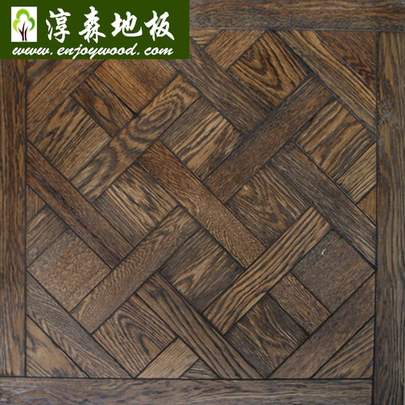 Black Color Oak Wood Versailles Monticello Parquet Wood flooring Bordeaux Chantilly Palace Parquet Wood Flooring
