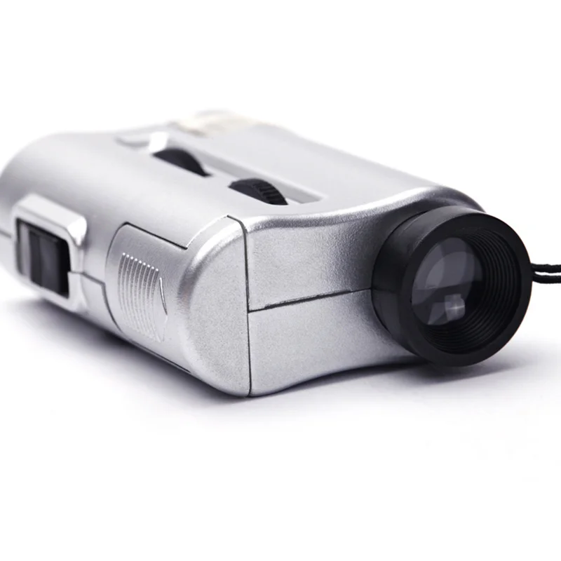 Portable 30X-60X Focusing Zoom Multifunctional Hand-held LED Lighting Optical Microscope For Identification Of Gemstones