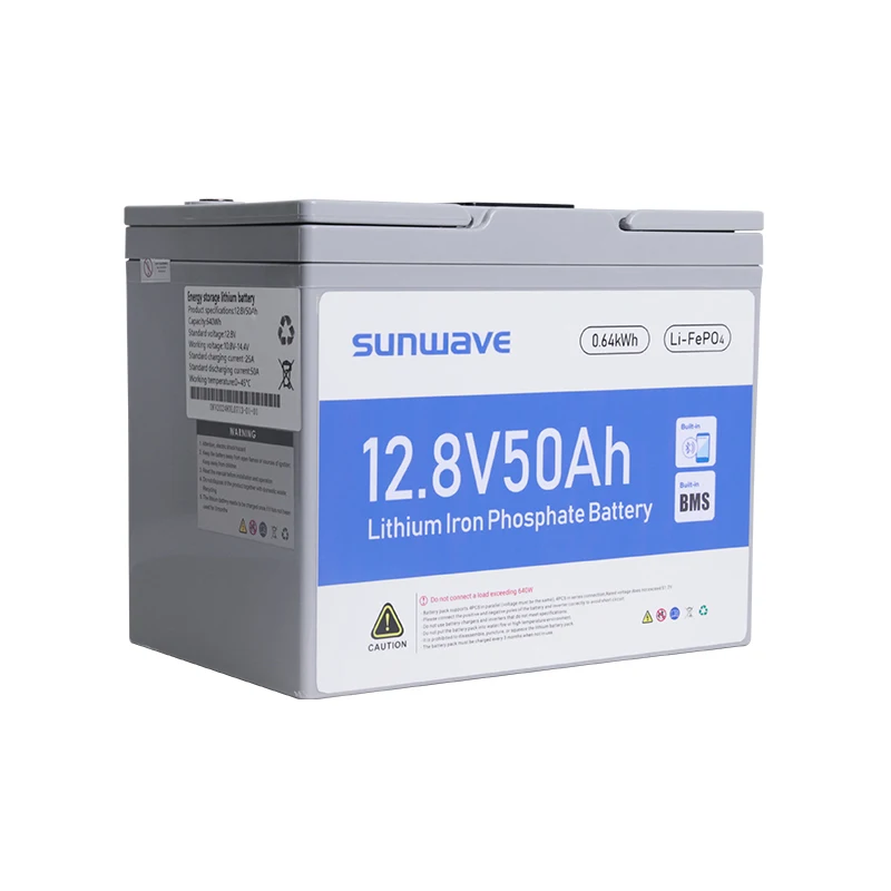 Sunwave Wholesale 12v 50AH 100Ah 200Ah 400Ah Bluetooth IP65 Waterproof Deep Cycles Rechargeable Solar lithium ion Battery