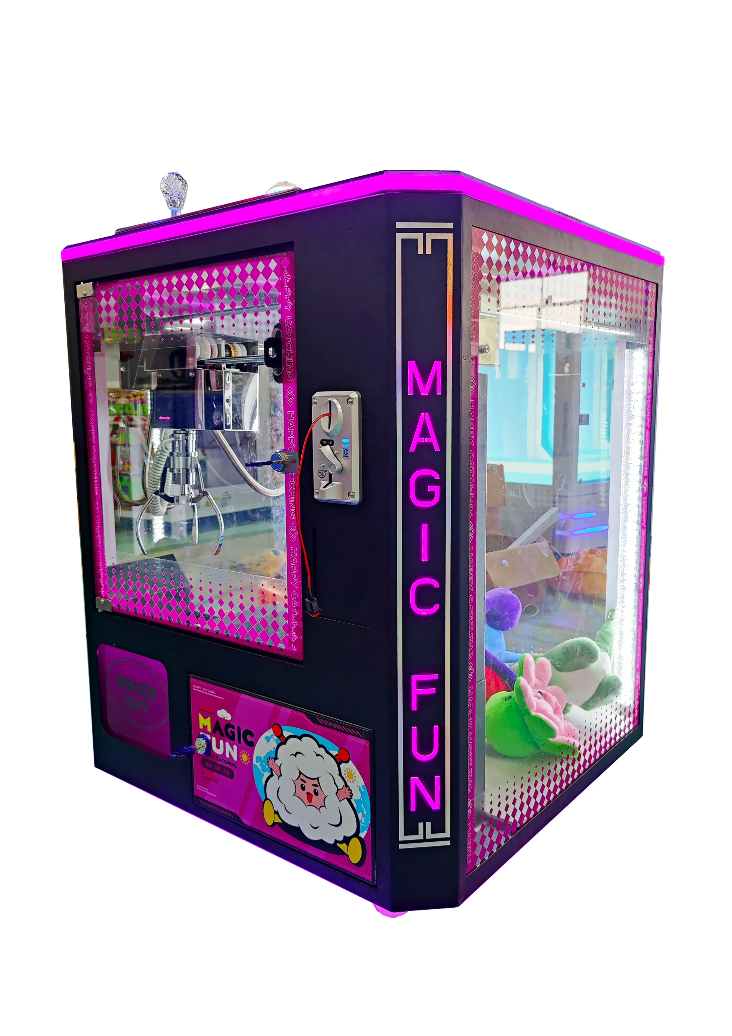 Neofuns Magic Fun Cube Claw Crane Machine Seven Colors Single Mini Claw Machine