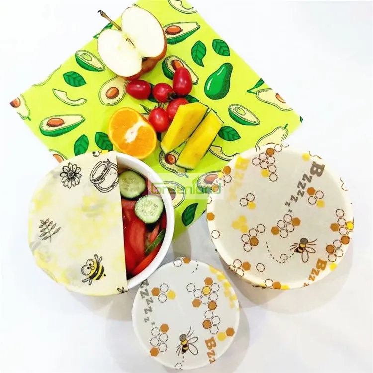 
Sustainable Eco Friendly Products Beeswax Wrap Roll Reusable Food Storage Bags 