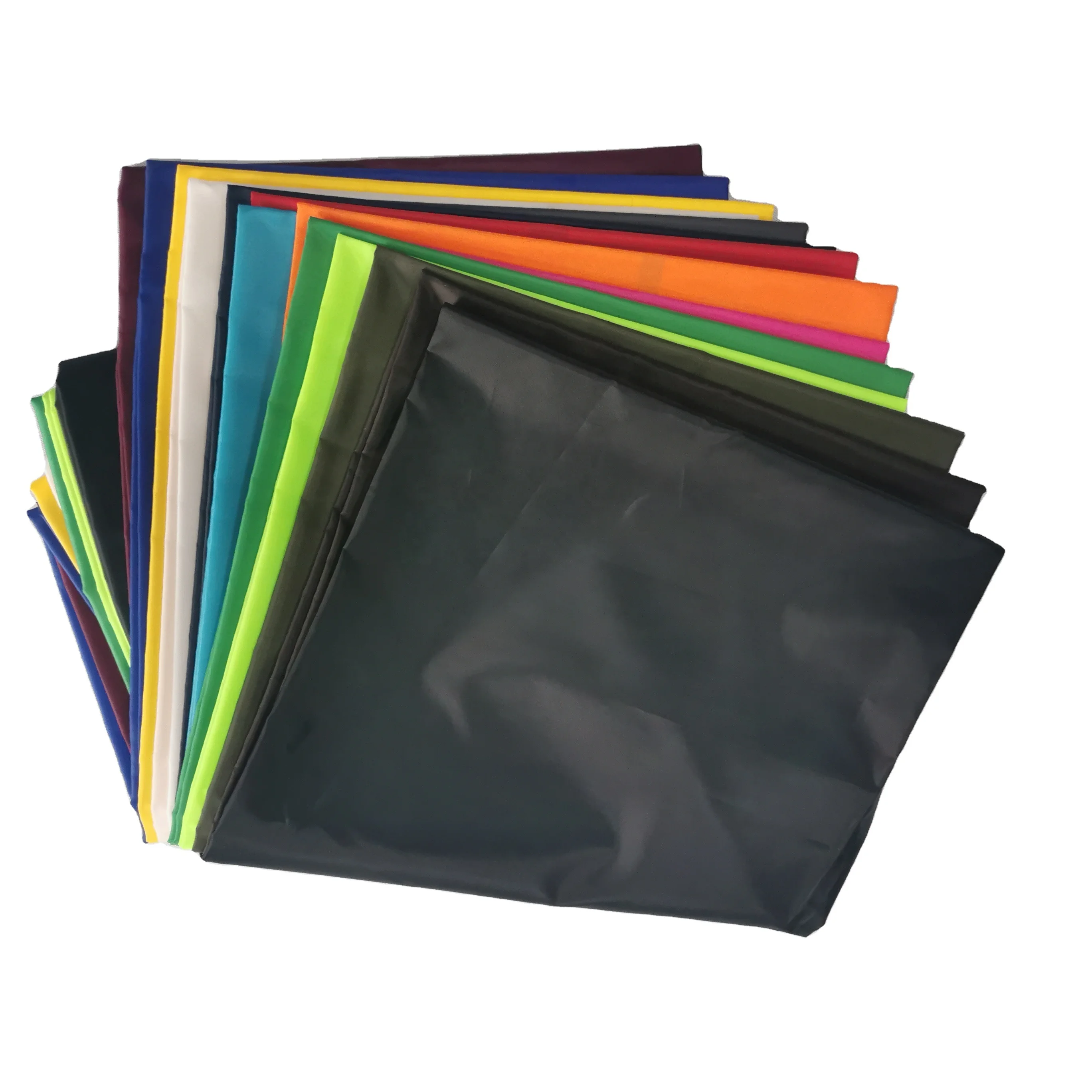 Factory direct supply Low Price 190T 210T 230 100%  Polyester Taffeta with PA Silver White Coated Woven Plain Dyed