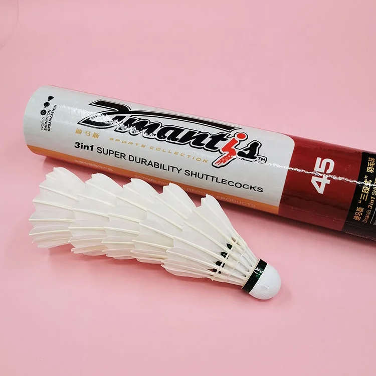 China Training Sports Light Weight Professional Goose Feather Badminton Shuttlecock High Quality 3in1 Hybrid Shuttlecocks