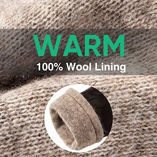 BSCI Manufacturer Custom Touch Screen Sheepskin Men Best Leather Gloves For Winter