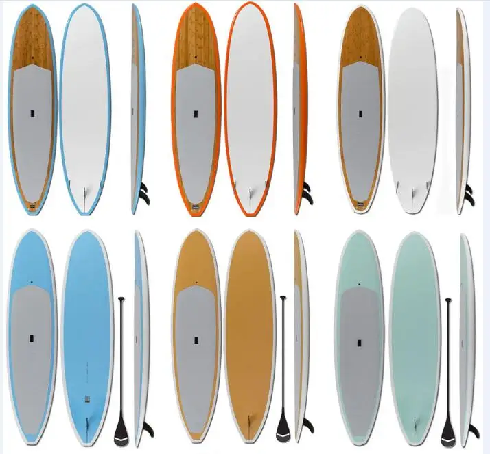 New Design Wooden Bamboo Longboard Epoxy Stand up Paddle Board for Surfing