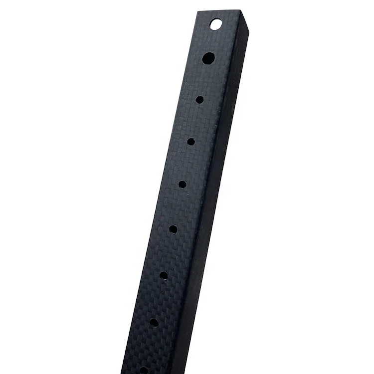 3K Carbon Fiber Tube Carbon Fiber Square Pipe with Machined Holes