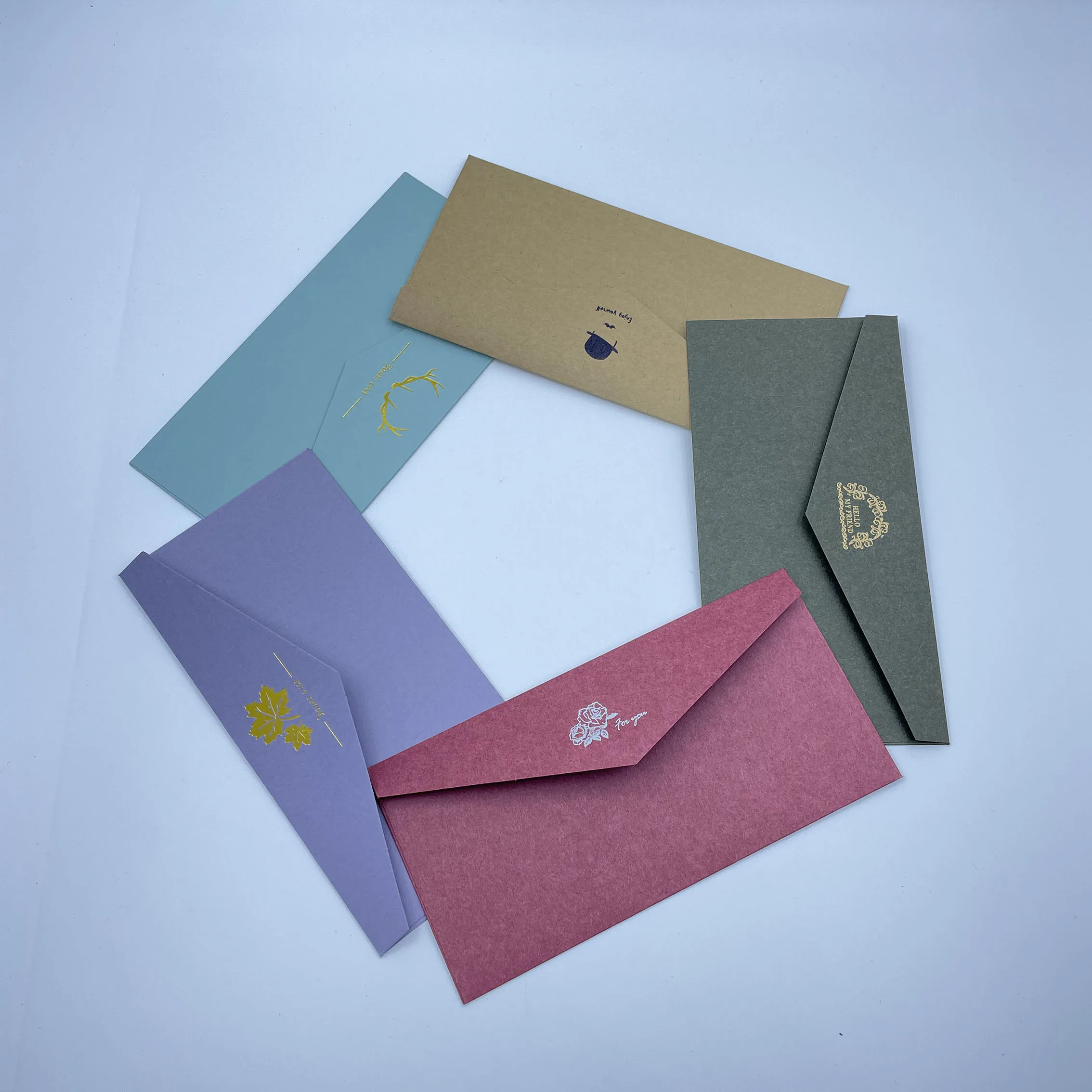 China Wholesale Custom Packaging Printing Logo Colorful Thank You Mail Paper Envelop