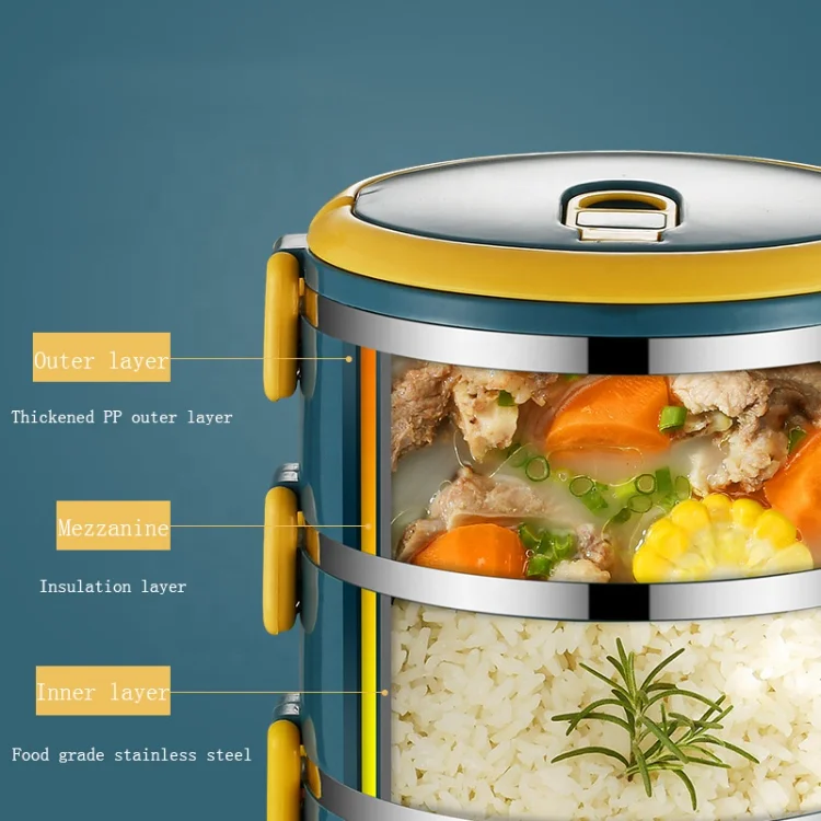 Новое поступление термошкола из нержавеющей стали для детей Tiffin Bento Ланч-бокс с пакетом