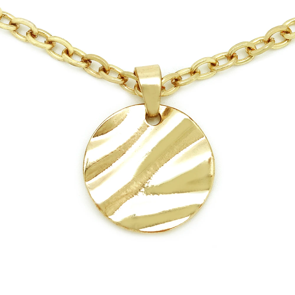 Homemade ins style jewelry multi-layer chain head coin Alloy necklace niche design clavicle chain for gift and women