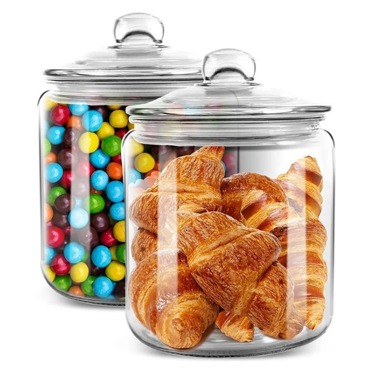 Wide Mouth Cookie Glass Jars spice Jars for Candy Glass Canisters for Kitchen Storage Organization