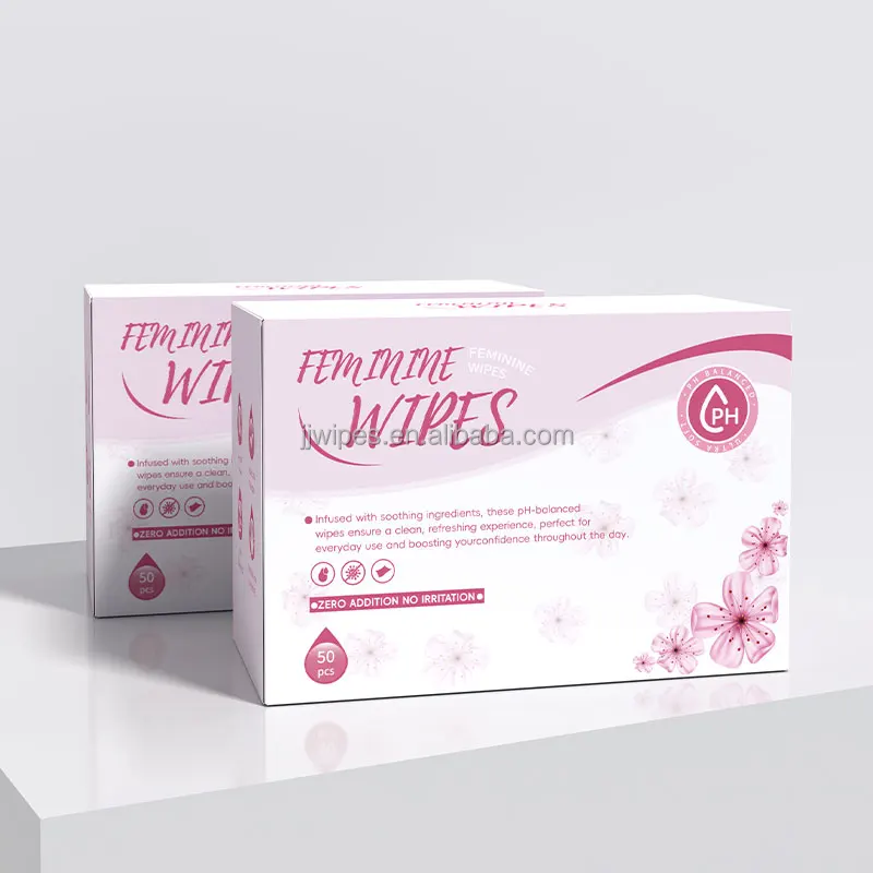 Private Label Organic Travel Hotel Biodegradable Hypoallergenic Intimate Hygiene Wipes for Feminine