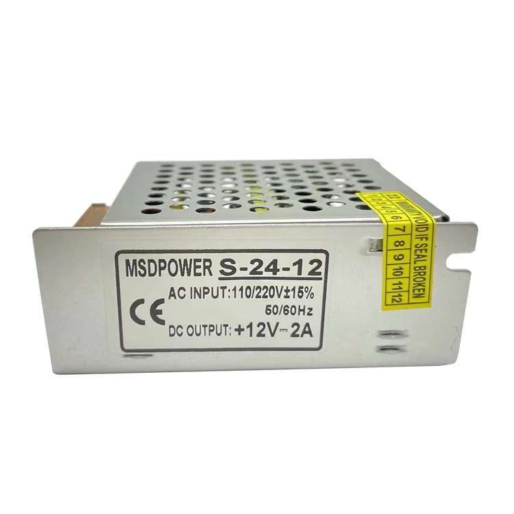 china newest 24w ac to dc slim type switching 12v 2a power supply for led lighting