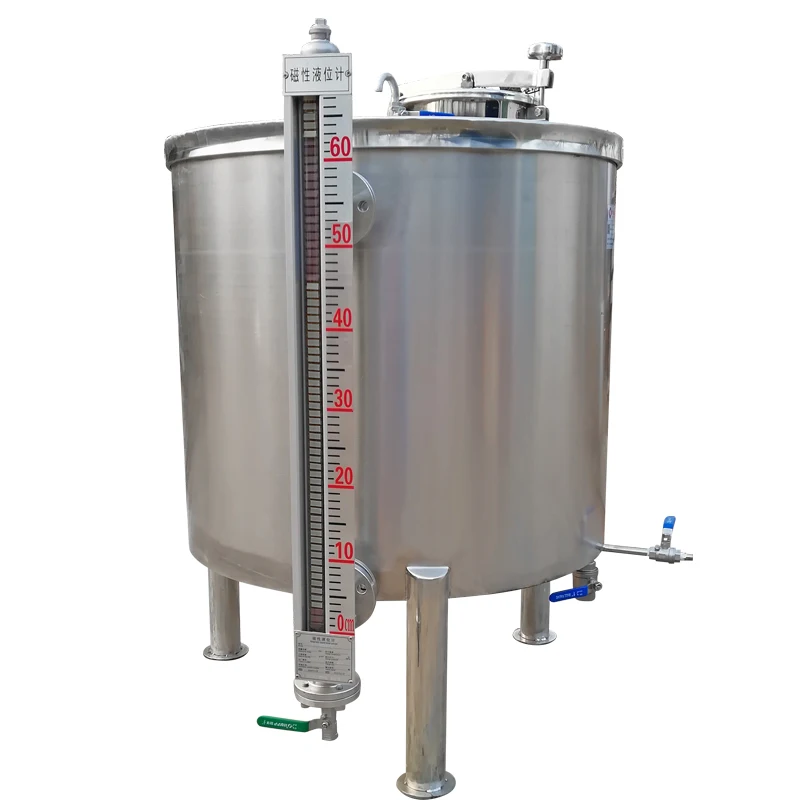 Customizable PLC controlled chemical storage tank Stainless steel tank with level gauge