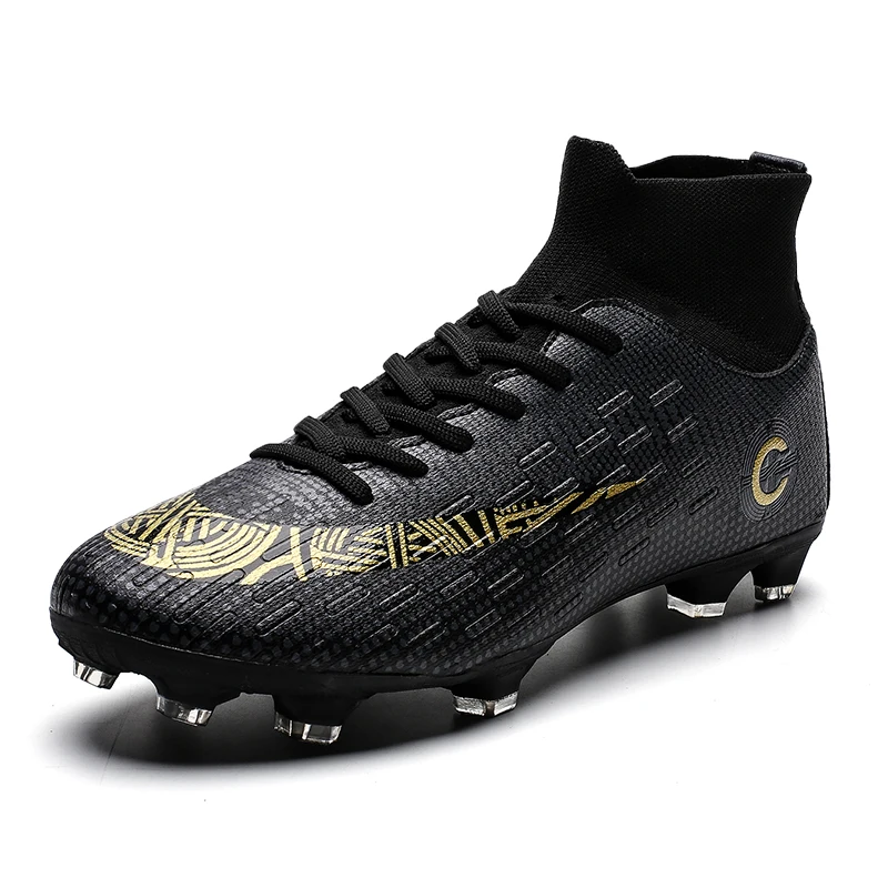 New Design Football Shoes Men Outdoor Soccer Shoes Cleats Spikes High-top boots
