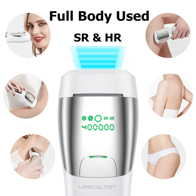 Lescolton Original Factory T021C Sapphire IPL Machine Cool Plainless For Men Women IPL Laser Hair Removal Device