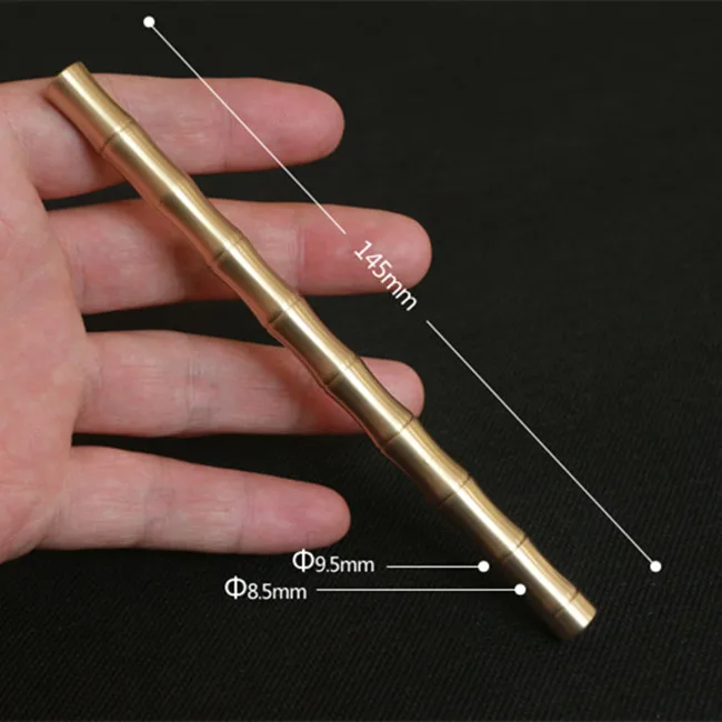 
Customized Brass Business EDC Signature Bamboo Joint Ball Pen 