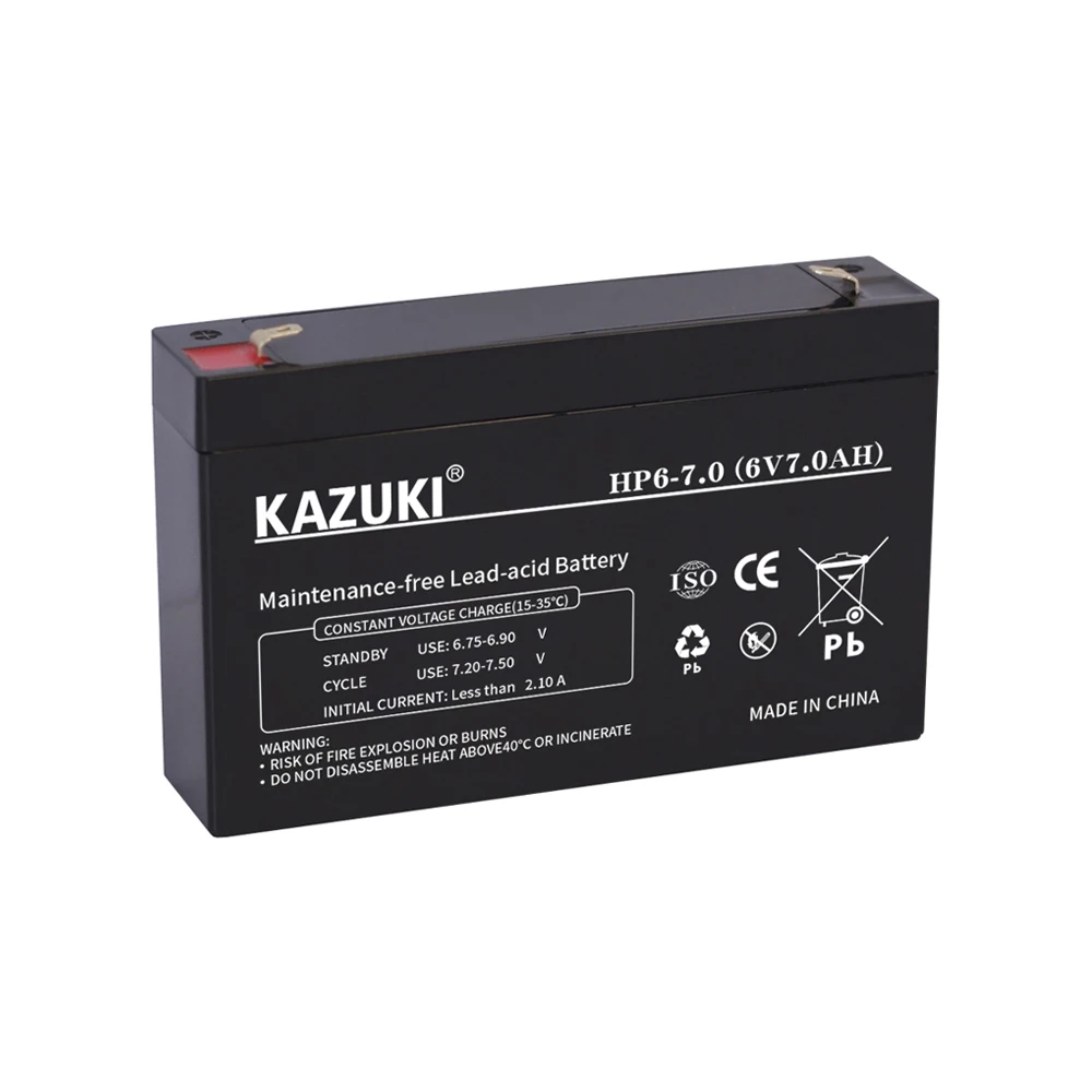 KAZUKI series battery HP6-7 Sealed lead acid battery 6V7AH for UPS application