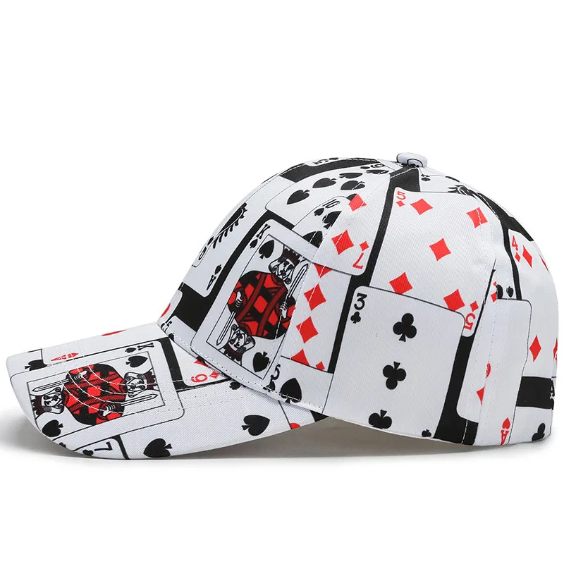 Sports caps football 2021 customised caps baseball sports printed poker hip hop cap
