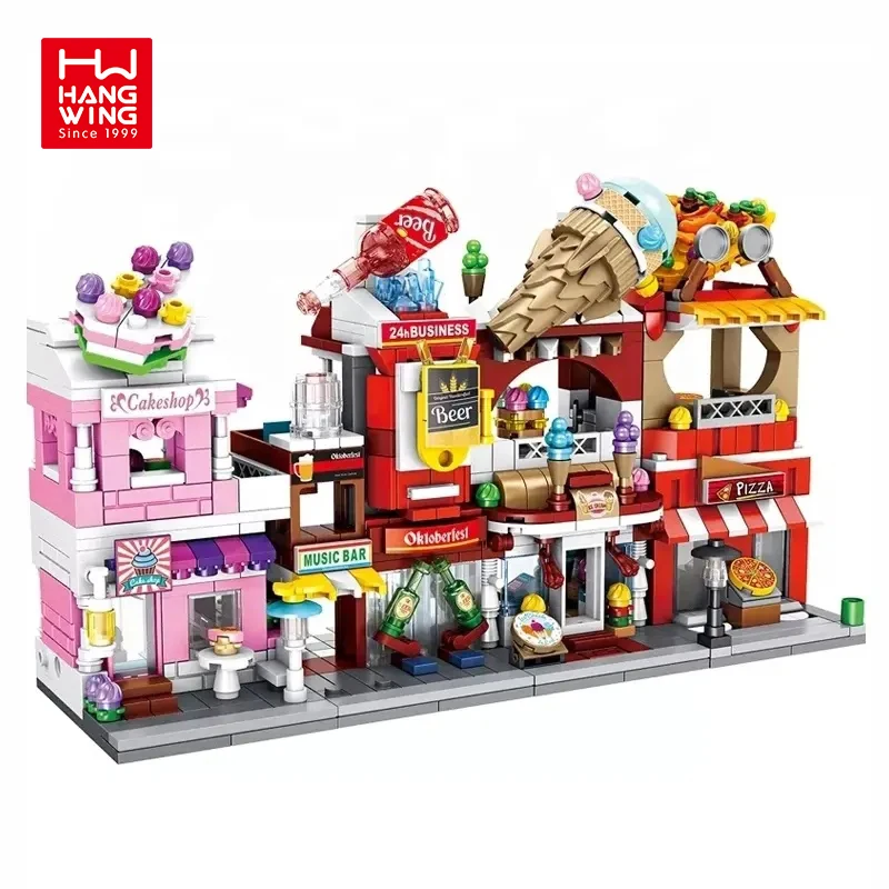 HW 65703-34 Cake Shop 260 Pcs Building Block Toys Kids Educational Toys Diy Bricks Toys