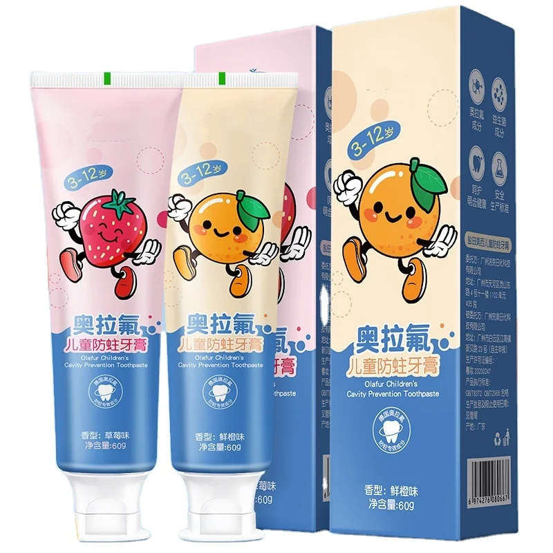 Anti-tooth decay toothpaste for children contains fluoride during dental caries