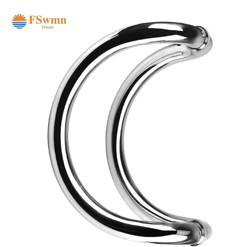 Большая стеклянная дверная ручка для ванной комнаты офиса отеля типа C