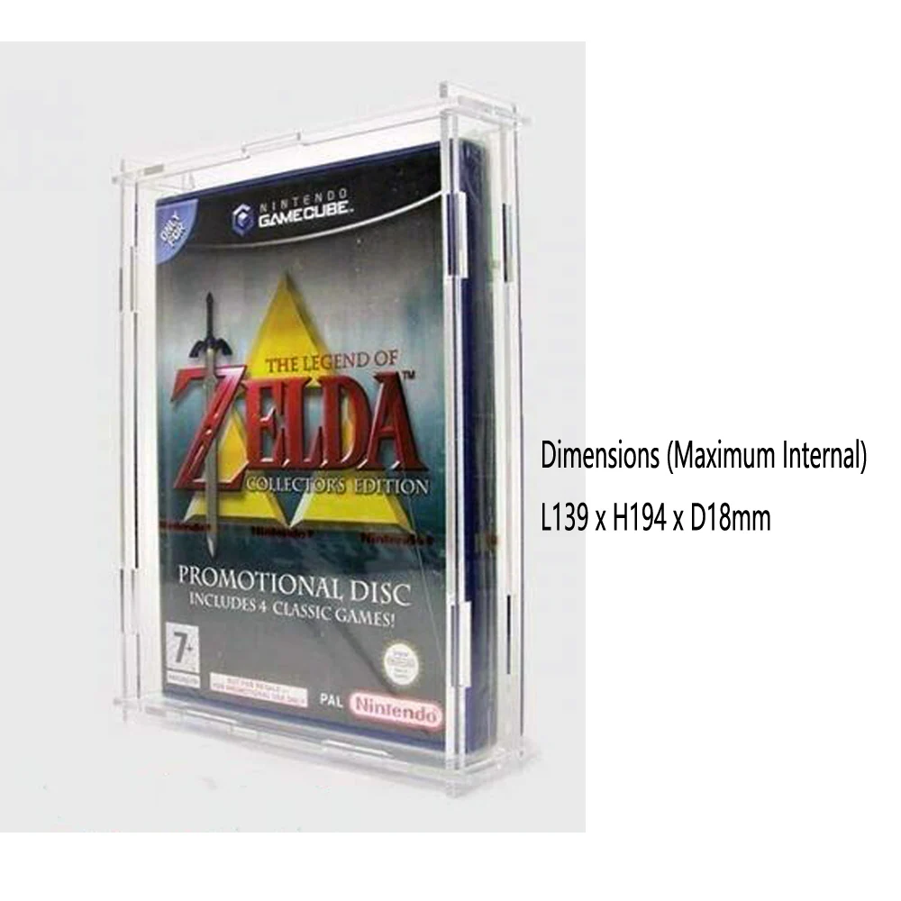 MINGSHI Nintendo GameCube Game Acrylic Display Case