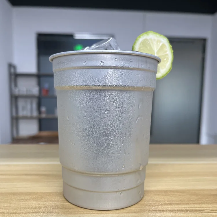 Hot Selling Bar Drinkware Cold Drinking Recyclable Aluminum Mugs Vasos De Aluminio Anonizados Para Beber