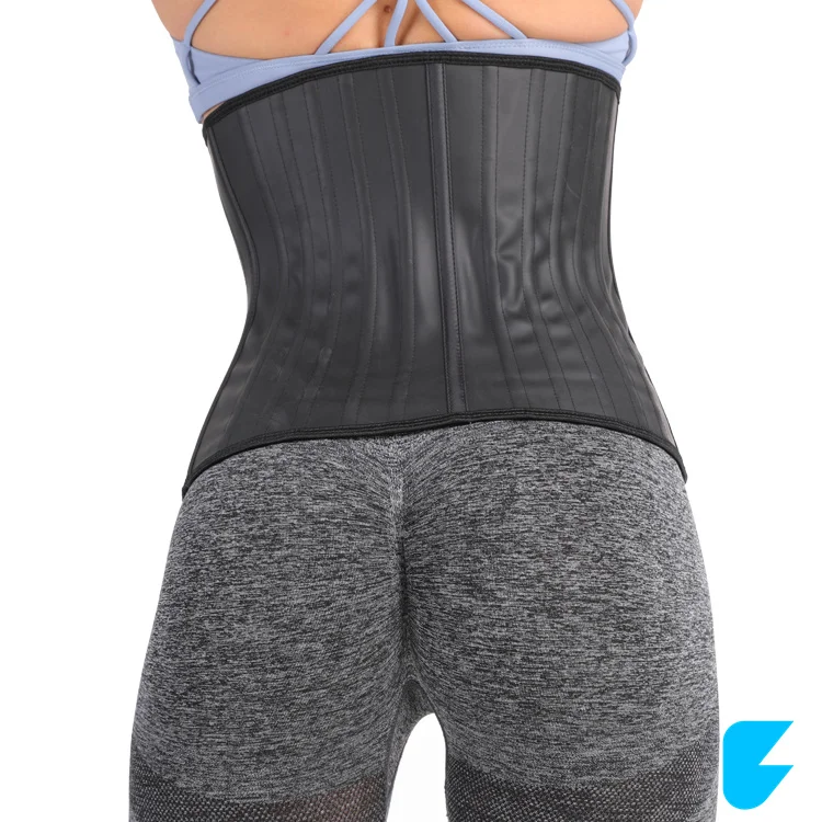 Showme Charming 100% Latex Waist Trainer Cincher Faja Girdle Slimming Body Shaper 25 Steel Boned Waist Trainer Corset