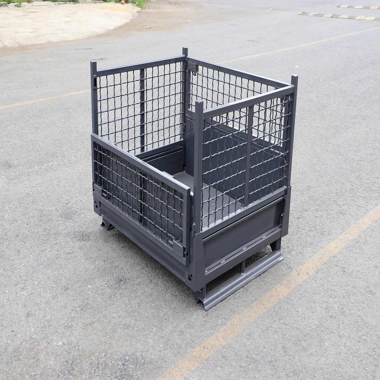 Индивидуальные сверхмощные контейнеры из оцинкованной проволоки с порошковым покрытием корзина клетка для крепления Запираемый Складной