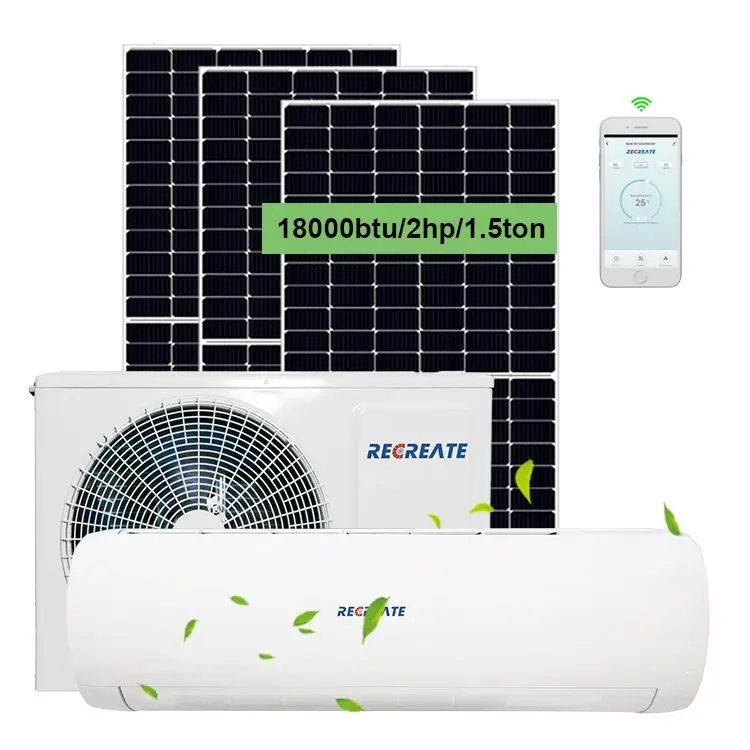 18000btu/2hp/1.5ton кондиционер воздуха сплит промышленный точечный на солнечных батареях Ac Dc