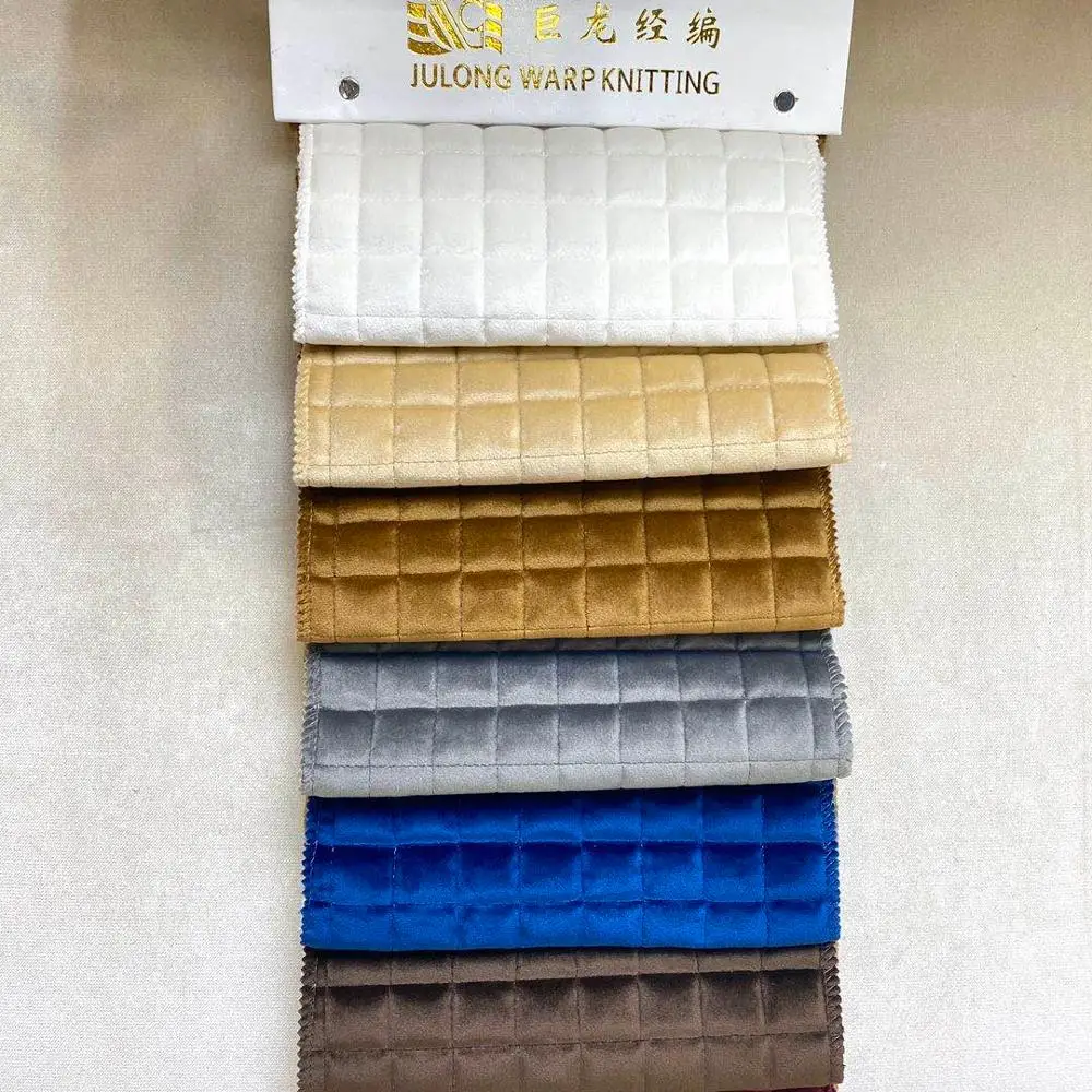 JL21400--High Quality Classic Soft 100% Polyester Holland Velvet Embroidery Fabric For Sofa