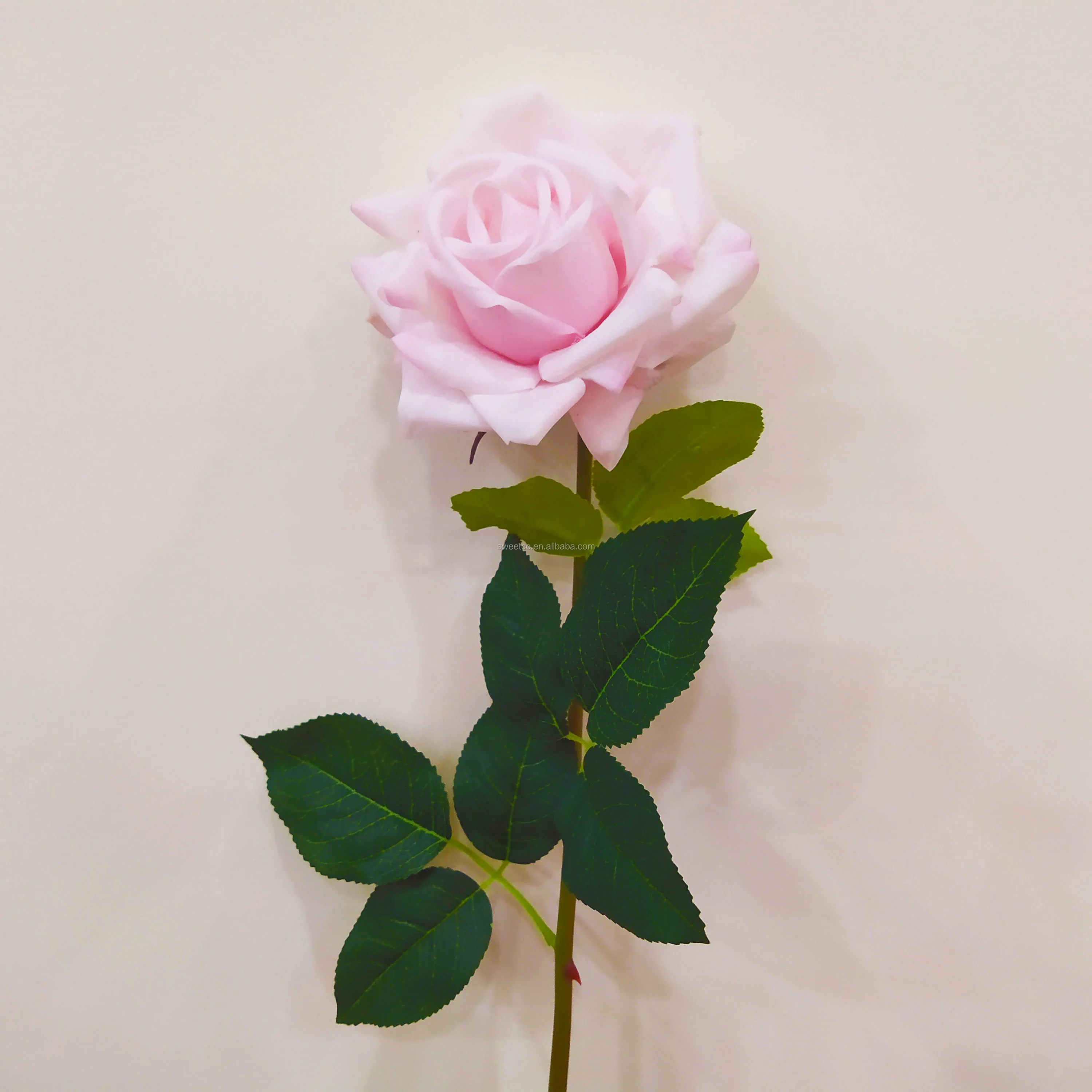 Big Heads Pink color Rose Artificial Flower Real Touch Latex Flower Rose Moisturizing Hand Feeling