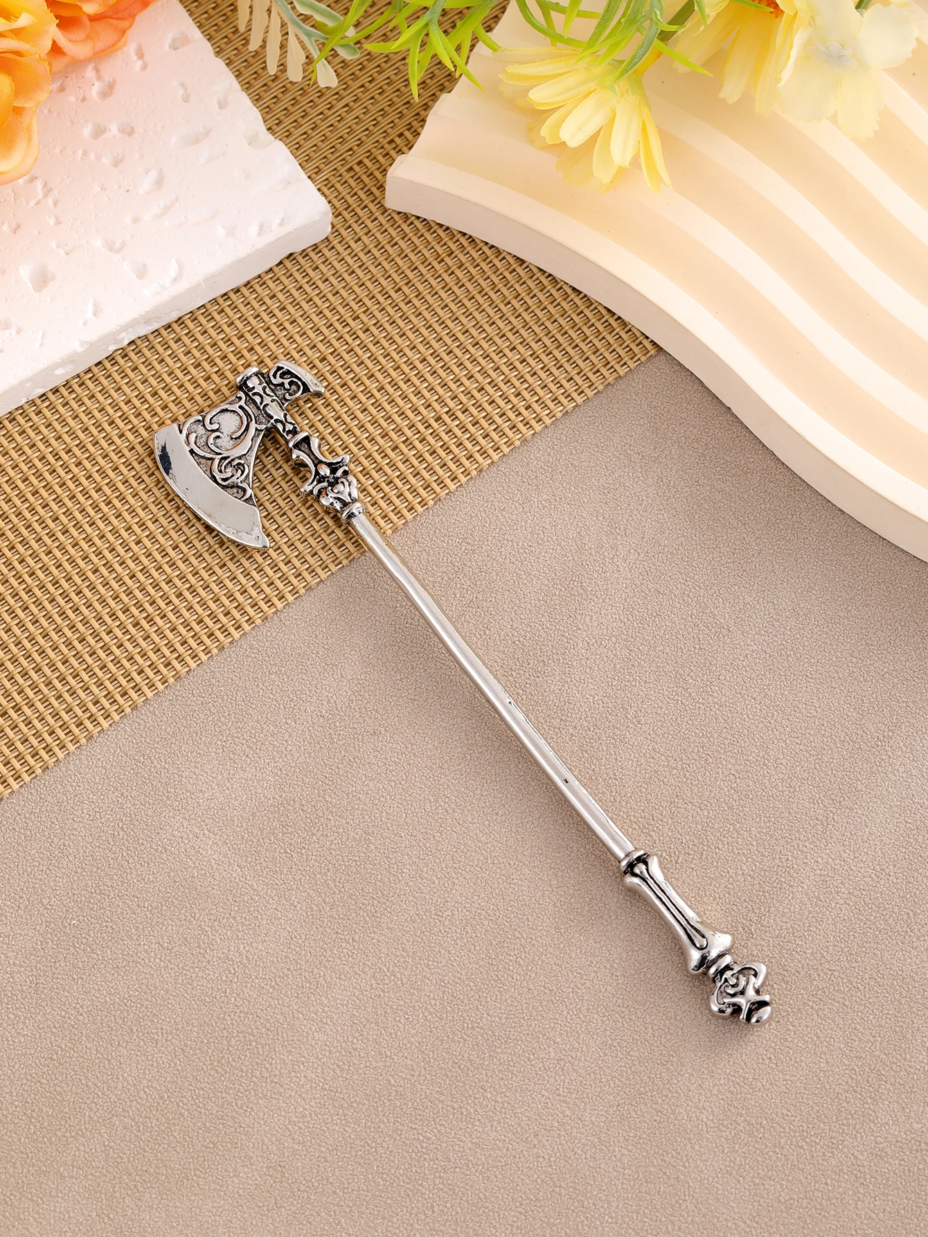 Fashion Jewelry Viking Gothic Custom Axe Hair Accessories Hair Fork Clasp For Women Girl