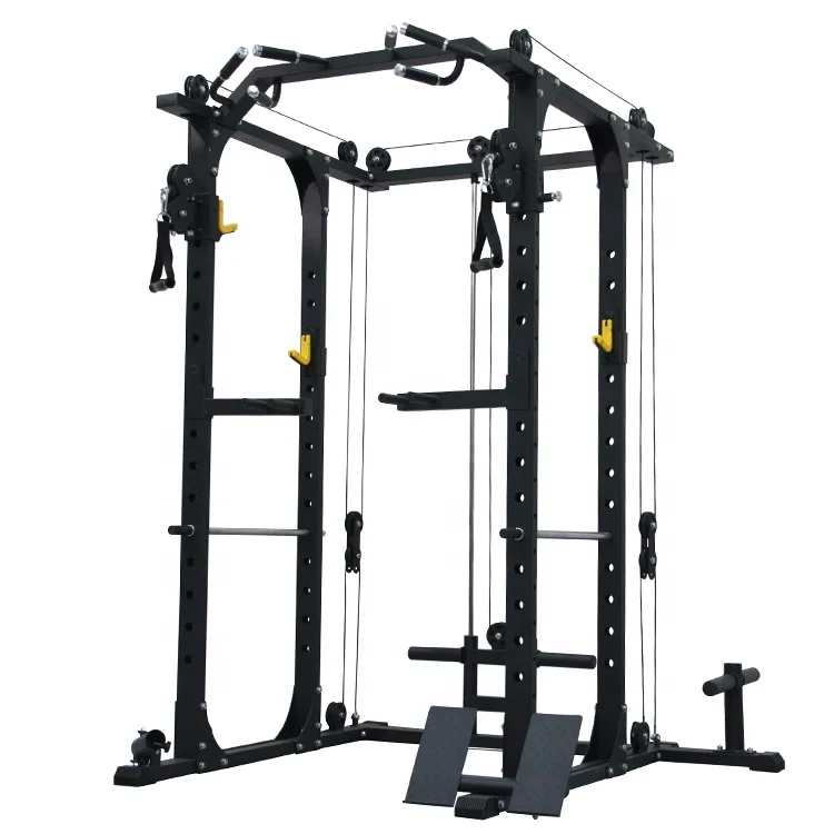 Multi-Functional Trainer Smith Machine and Squat Rack Premium Benches & Racks Functional Trainer strength training machine