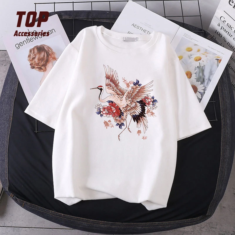 High quality Wholesale High Quality Chinese Style Crane Pattern Heat Transfer Sheets