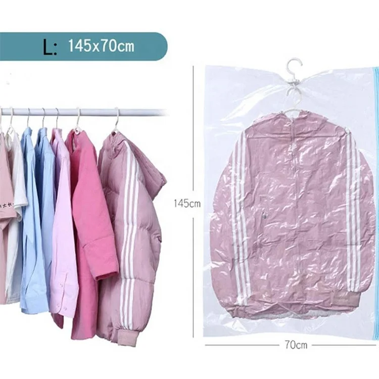 HeShun Custom Vacuum Hanger Compressed Vacuum Storage Packing Bags For Hanging Storage