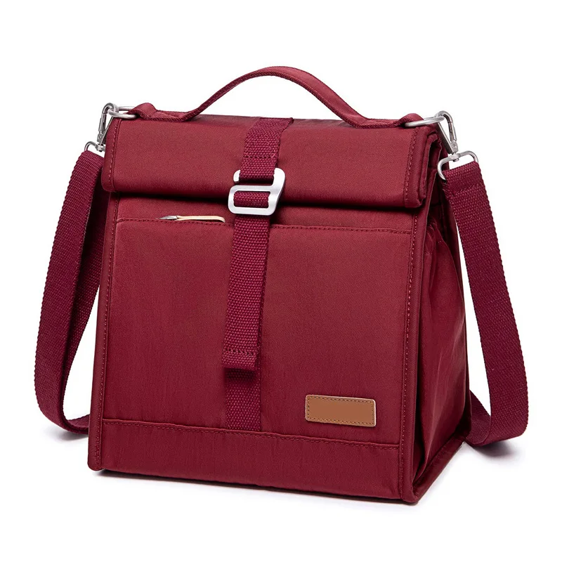 2024 Hot Sale Japanese style Custom Simple Character Letter  Portable Canvas Lunch Bag With Lunch Bento Bag Cooler Bag