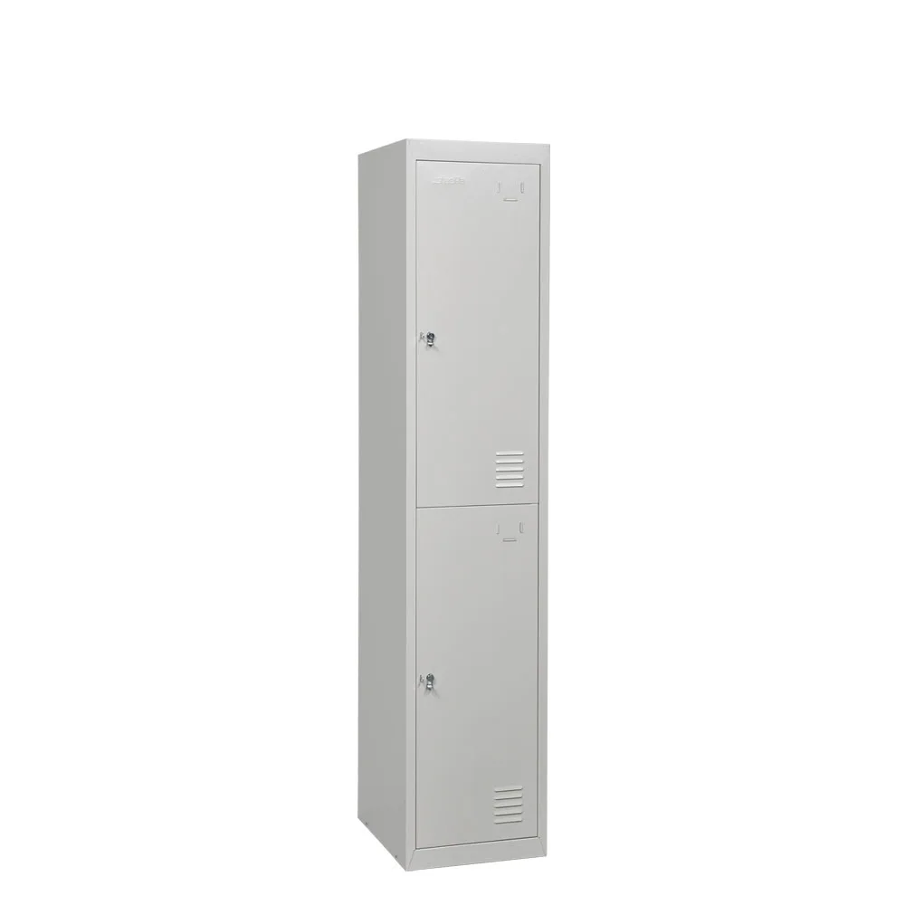 
Modern custom single two door silver steel bedroom furniture can be office or commercial locking vertical metal steel locker 